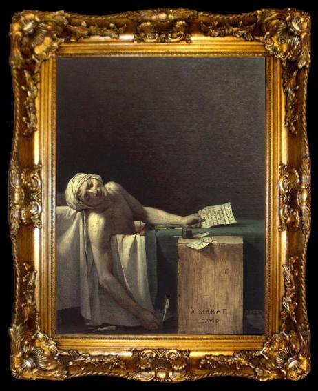 framed  Jacques-Louis  David death of marat, ta009-2